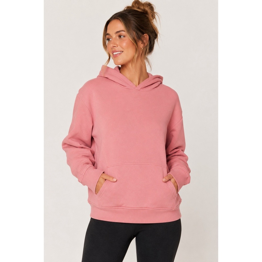 Beyond Yoga Clay Pink Fleece Hoodie Pullover Sweatshirt Women's Medium